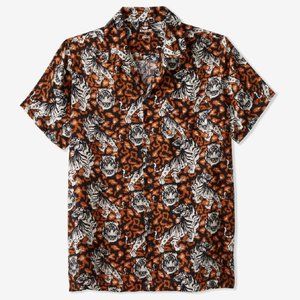 Brand New Men's Big and Tall 4XLT Printed Rayon Short Sleeve Button Up Shirt